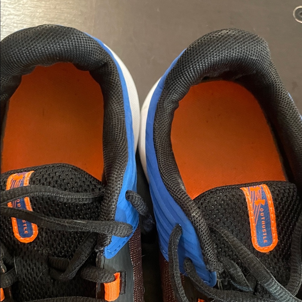 Under Armour Kids' Black, Blue, and Orange Sneakers size 5.5 youth - Picture 6 of 6